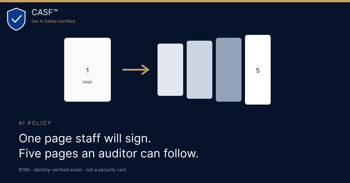 AI Policy Template: From One Page to Auditor-Ready Five Pages