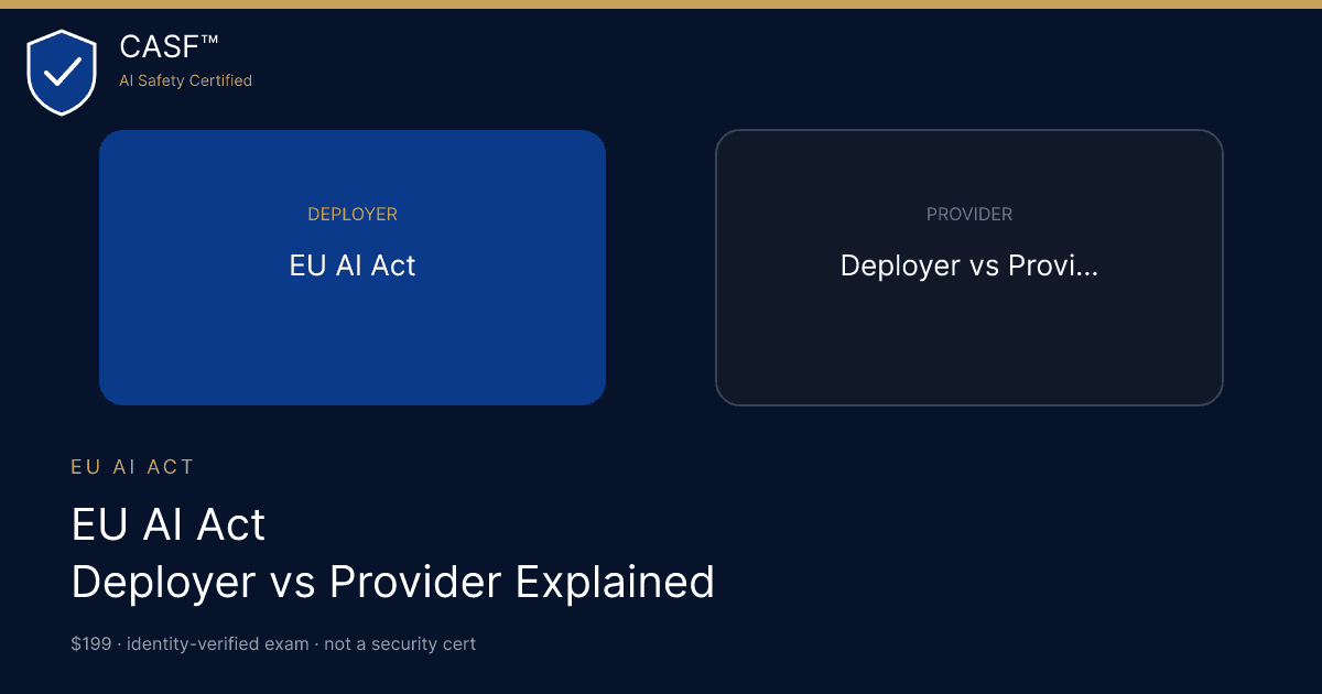 EU AI Act: Deployer vs Provider Explained